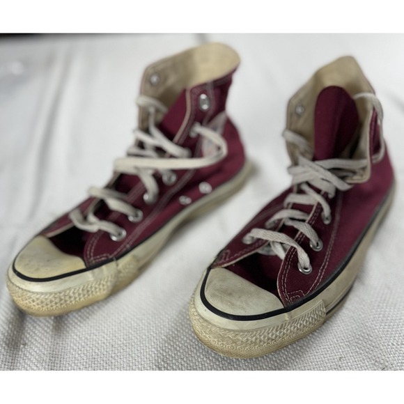 Vintage Converse All Star Shoes Mens Size 5.5 High Top Made USA 80s Sneakers - Picture 1 of 9